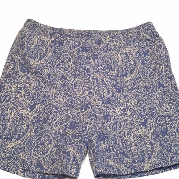 Lands End Paisley Print Swim Trunks - Picture 1 of 5